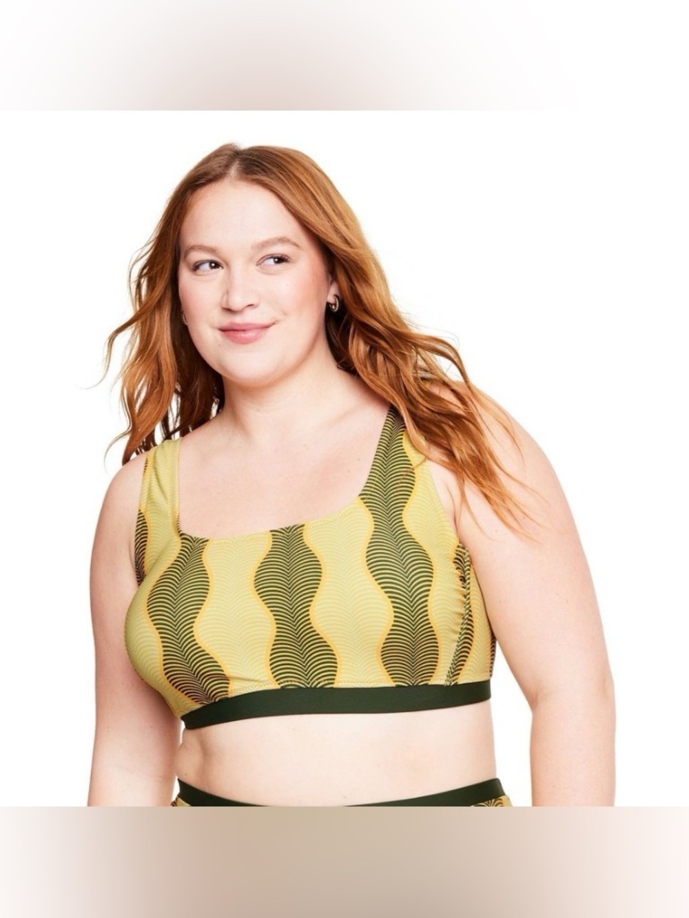 Fe Noel Yellow and Olive Wave Bralette